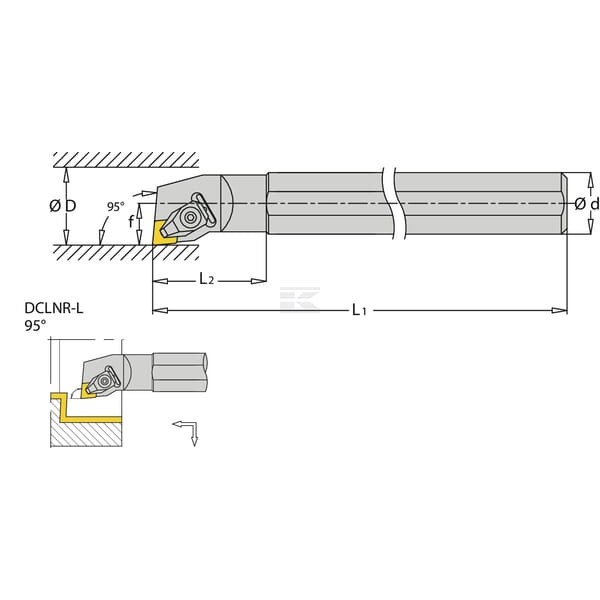 Uchwyt obrotowy S-DCLNR 95° i-Tools, 25 S25RDCLNR12 | Exvi