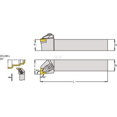 Uchwyt obrotowy DCLNL 95° i-Tools, lewy DCLNL2525M12 | Exvi