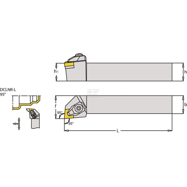 Uchwyt obrotowy DCLNL 95° i-Tools, lewy DCLNL2525M12 | Exvi