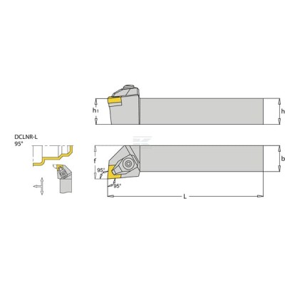 Uchwyt obrotowy DCLNR 95° i-Tools DCLNR2525M12 | Exvi