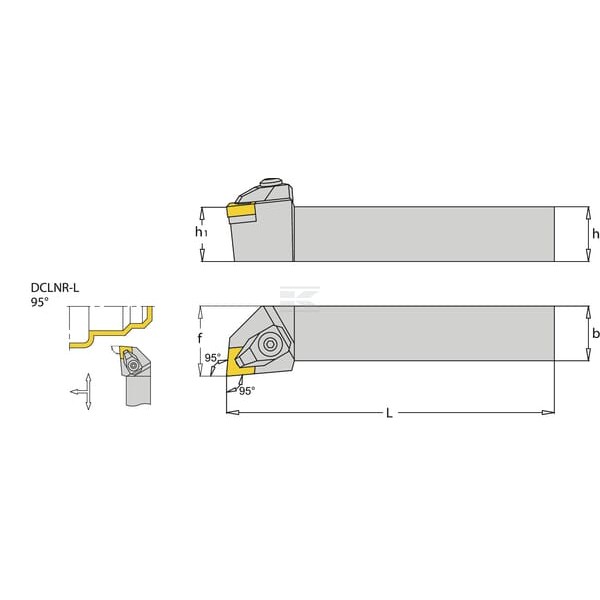 Uchwyt obrotowy DCLNR 95° i-Tools DCLNR2525M12 | Exvi