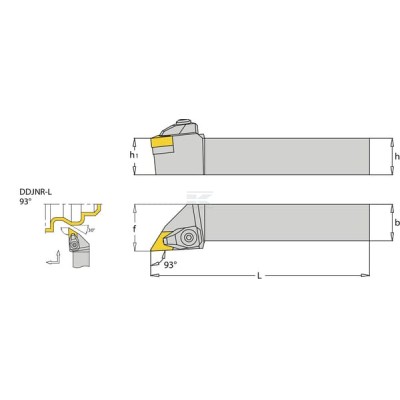 Uchwyt obrotowy DDJNR 93° i-Tools DDJNR2525M15 | Exvi