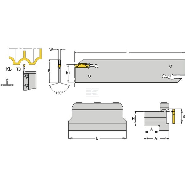 Blok uchwytu SBTBL i-Tools, 32/20 mm SBTBL2032 | Exvi