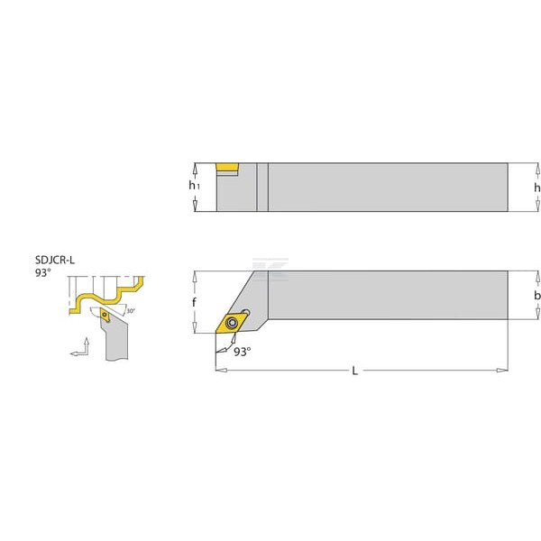 Uchwyt obrotowy SCJCR 93° i-Tools SDJCR2020K11 | Exvi