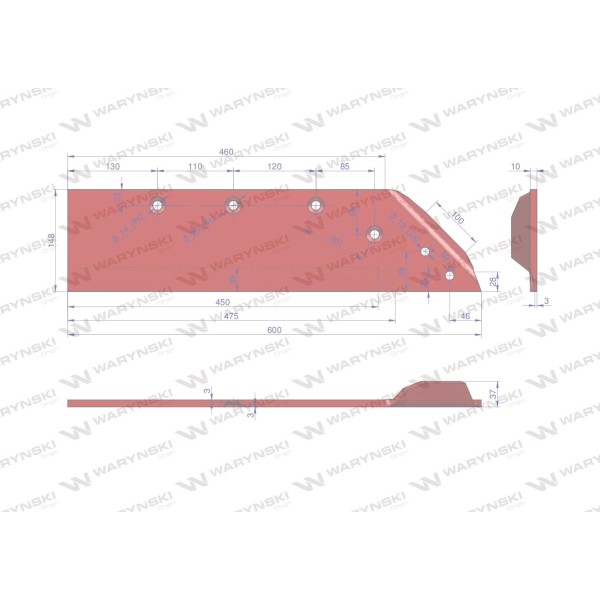 Lemiesz Prawy zastosowanie Sukov KV09 Pług 048801 | Exvi