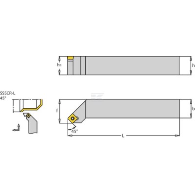 Uchwyt obrotowy S-SSCR 45° i-Tools SSSCR2020K09 | Exvi