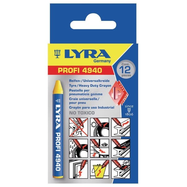 Kreda do opon, żółta, 12 sztuk HG4940007 | Exvi
