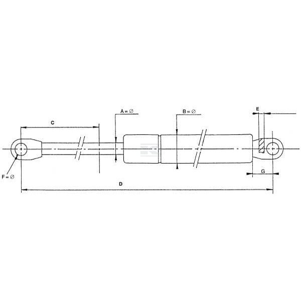 Sprężyna gazowa L316/172 mm 200N Vapormatic VPM1646 | Exvi