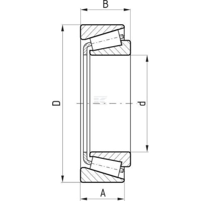 Łożysko stożkowe 25x62x18.2 mm FŁT 778030305 | Exvi