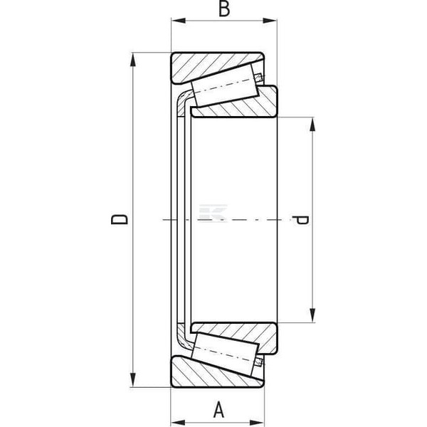 Łożysko stożkowe 25x62x18.2 mm FŁT 778030305 | Exvi