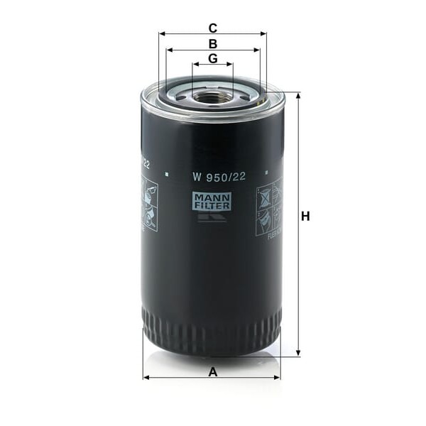 Filtr oleju W95022 | Exvi