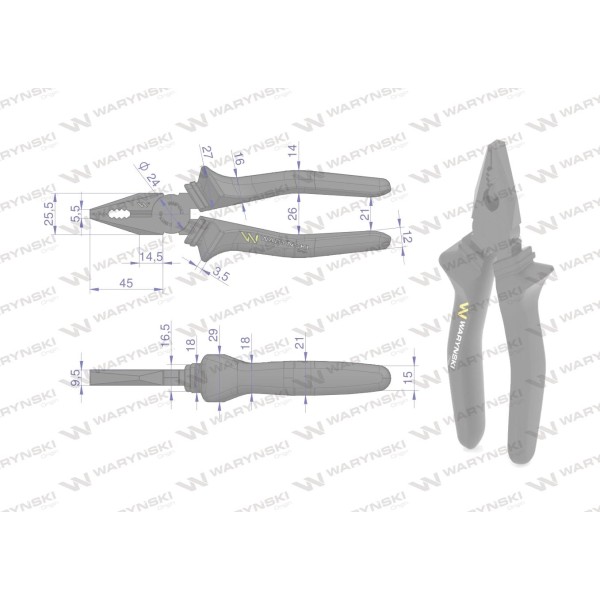 Szczypce uniwersalne 180 mm Waryński WMP002 | Exvi