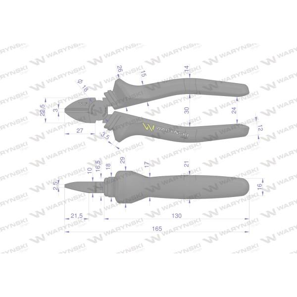 Szczypce boczne 160 mm Waryński WMP007 | Exvi