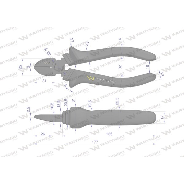 Szczypce boczne 180 mm Waryński WMP008 | Exvi