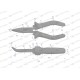 Szczypce wydłużone wygięte 160 mm Waryński WMP009 | Exvi