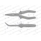 Szczypce wydłużone wygięte 200 mm Waryński WMP011 | Exvi