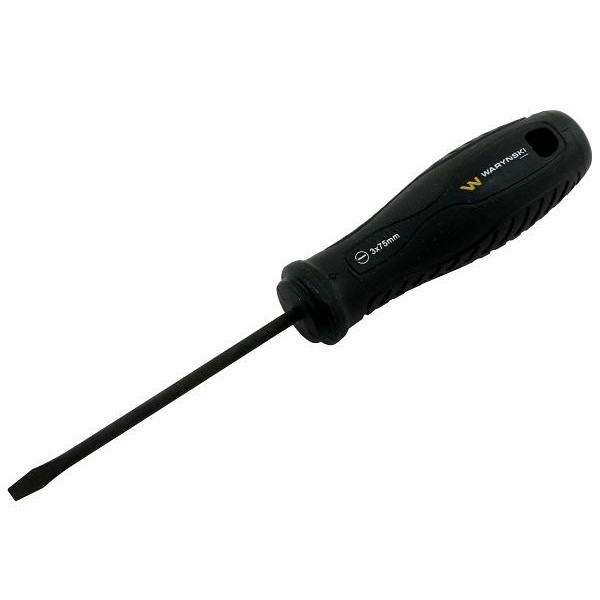 Wkrętak płaski 3 x 75 mm. stal SVCM. Waryński WMW001 | Exvi
