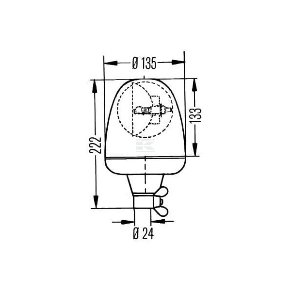 Lampa błyskowa halogenowa, obrotowa 2RL006846001 | Exvi