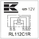 Miniprzekaźnik 12V, przełączanie, 30A/40A RL112C1R | Exvi