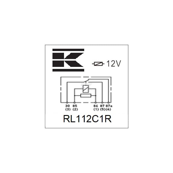 Miniprzekaźnik 12V, przełączanie, 30A/40A RL112C1R | Exvi