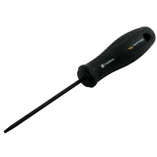 Wkrętak T10. 80 mm. stal SVCM. Waryński WMW025 | Exvi