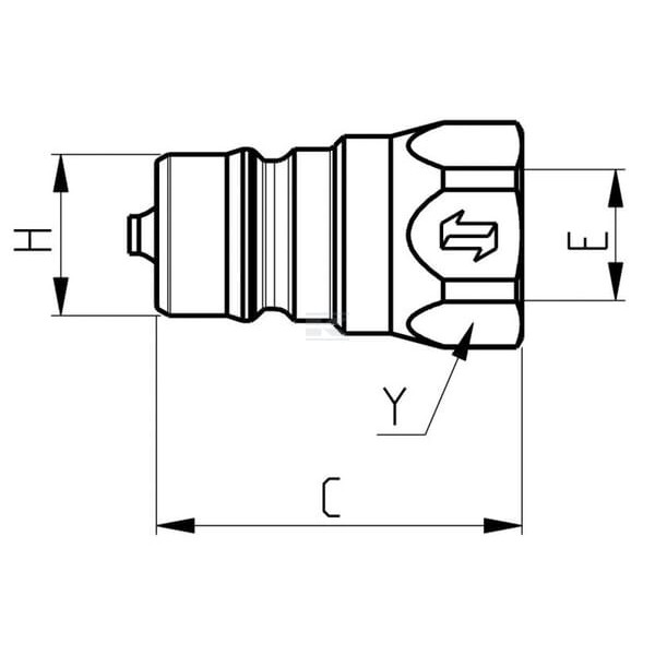 Szybkozłącze wtyczka 1/2" gwint wew. 3/4" NV1212SAEM | Exvi
