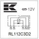 Miniprzekaźnik 12V, przełączanie, 30A/40A RL112C3D2 | Exvi
