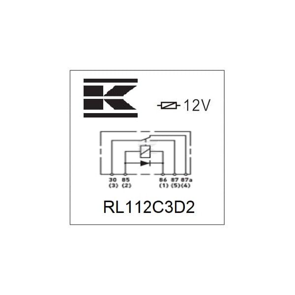 Miniprzekaźnik 12V, przełączanie, 30A/40A RL112C3D2 | Exvi