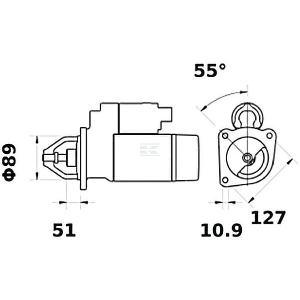 Rozrusznik 12V 4.2kW Z-10 CW Mahle IS1157 | Exvi