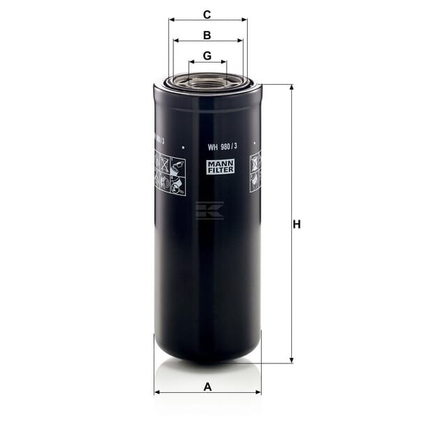 Filtr wymienny oleju WH9803 | Exvi