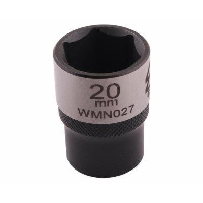 Nasadka sześciokątna 1/2". 20 mm. CrV50BV30. WMN027 | Exvi