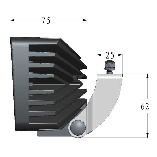 Lampa robocza LED, prostokątna 40W 4000lm LA10414 | Exvi