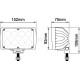 Lampa robocza LED, prostokątna 40W 4000lm LA10414 | Exvi