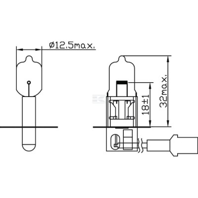 Żarówka H3 12V 55W PX22s Kramp B1206 | Exvi