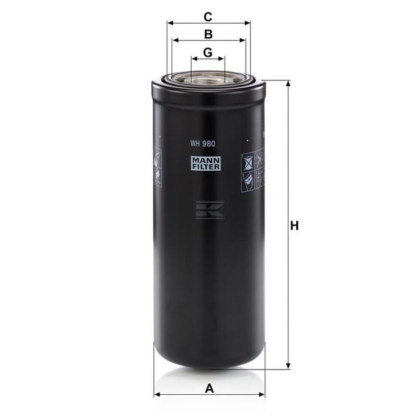 Filtr hydrauliczny WH980 | Exvi
