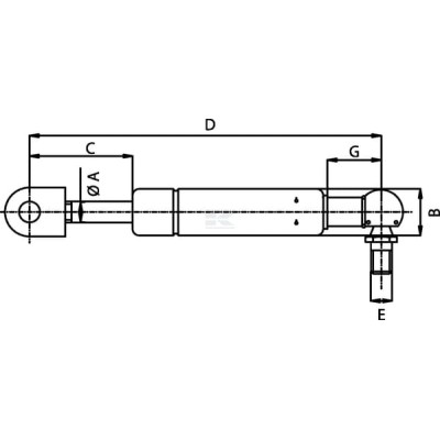 Sprężyna gazowa L355/193 mm 900N Vapormatic VPM1760 | Exvi