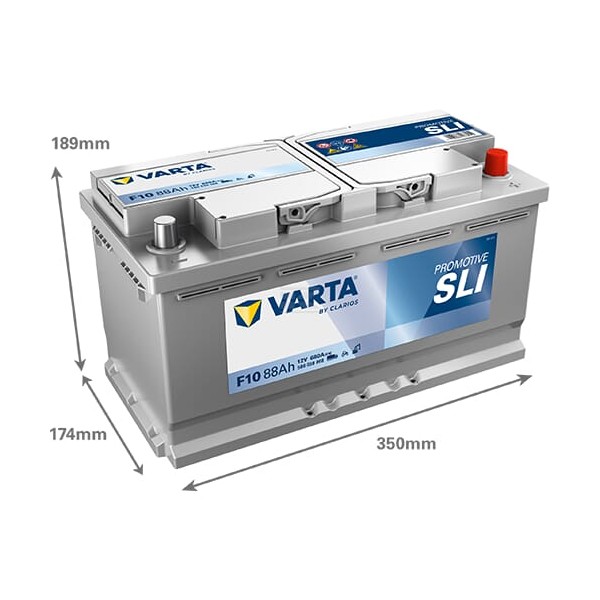 Akumulator 12V 88Ah 680A F10 VARTA 588038068 | Exvi