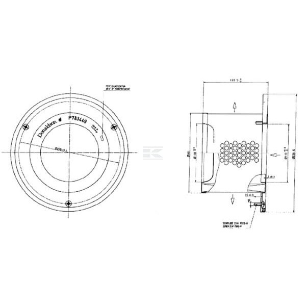 Filtr powietrza wewnętrzny Donaldson P783449 | Exvi