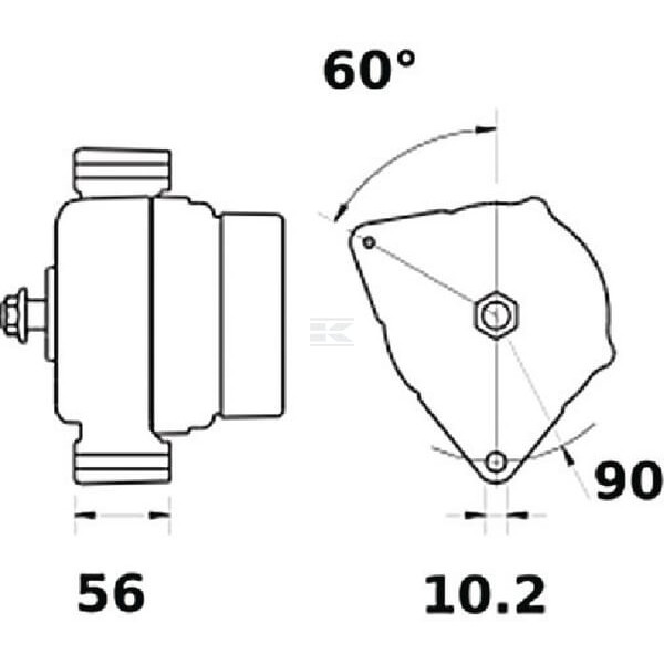 Alternator Letrika, 14 V, 150 A IA1117 | Exvi