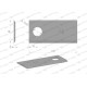 Nóż, nożyk kosiarka rotacyjna 102x48x3mm WKR102X48X3 | Exvi