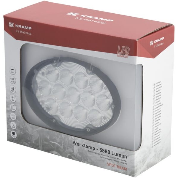 Lampa robocza LED, owalna 65W 5880lm LA10432SP | Exvi