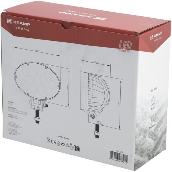Lampa robocza LED, owalna 65W 5880lm LA10432SP | Exvi