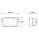 Reflektor przedni LED, 40/22W, prostokątny LA10425 | Exvi