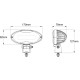 Lampa robocza LED, 80W, 8840lm, owalna LA10448B | Exvi