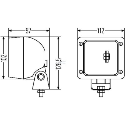 Lampa robocza kwadratowa H3, Ultra Beam 1GA007506001 | Exvi