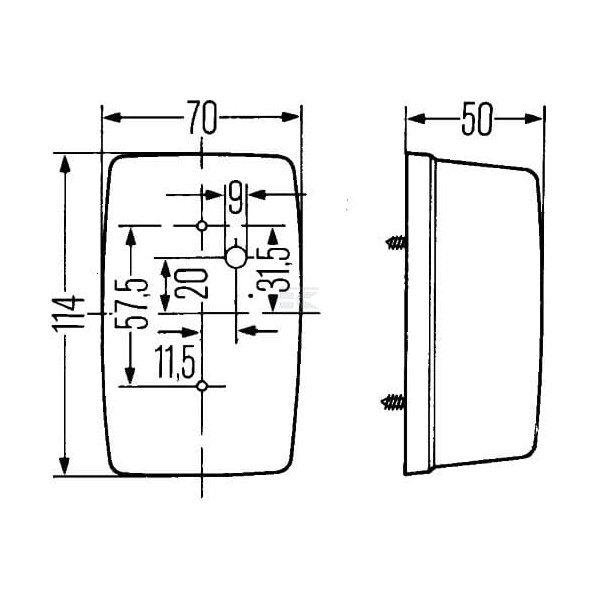 Lampa kierunkowskazu 21W prostokątna 2BA002324001 | Exvi