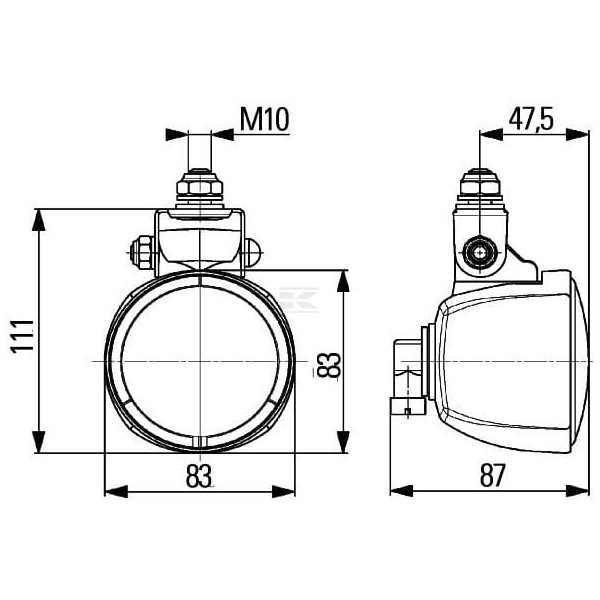 Lampa robocza kwadratowa H9, moduł 70 1G0996176131 | Exvi