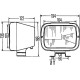 Reflektor halogenowy, prostokątny 1AB004231001 | Exvi