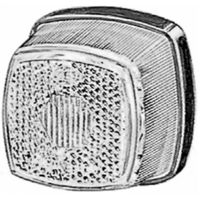 Lampa obrysowa 5W kwadratowa 12V 2PG003057067 | Exvi