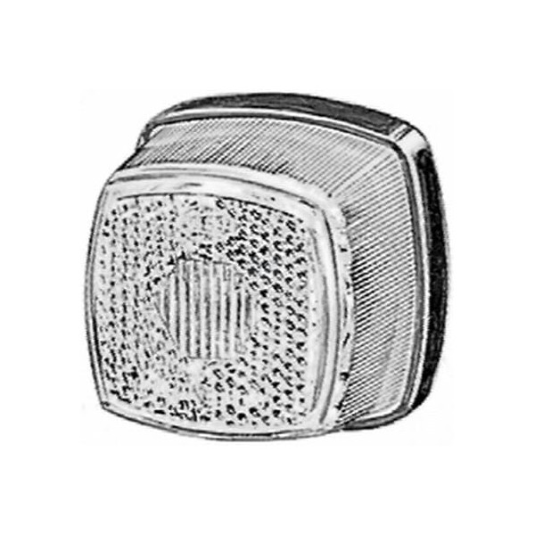 Lampa obrysowa 5W kwadratowa 12V 2PG003057067 | Exvi